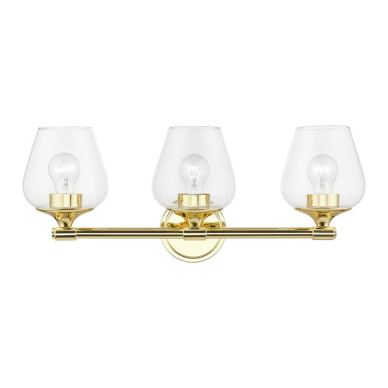 Livex Lighting - 17473-02 - Three Light Vanity Sconce - Willow - Polished Brass