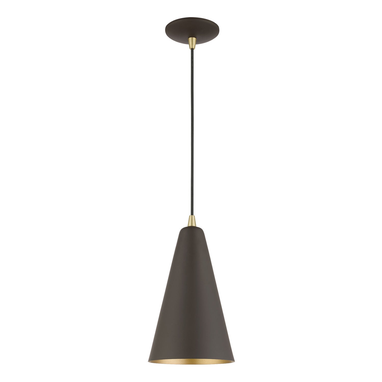 Livex Lighting - 41175-07 - One Light Mini Pendant - Dulce - Bronze w/Antique Brass