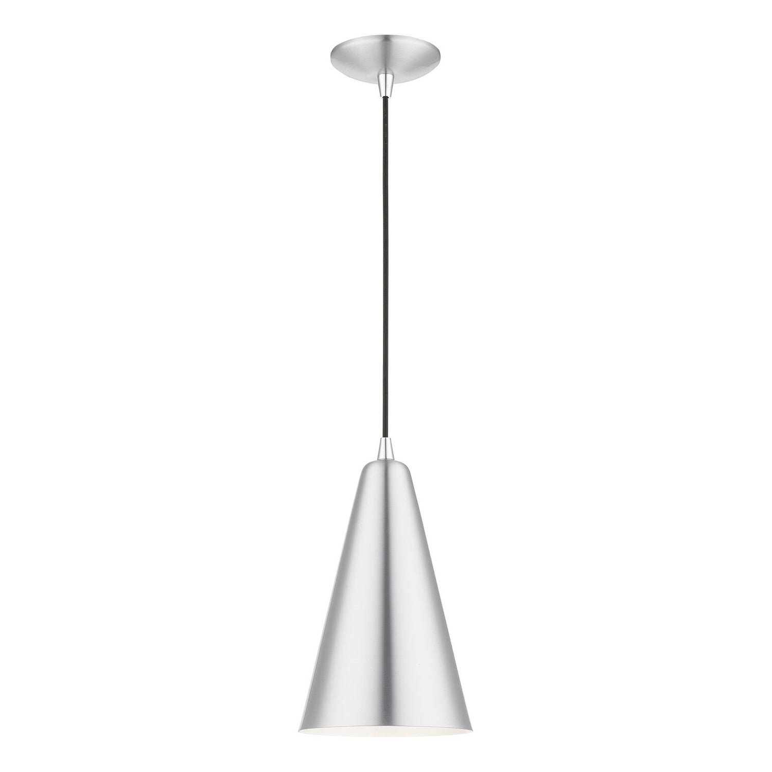 Livex Lighting - 41175-66 - One Light Mini Pendant - Dulce - Brushed Aluminum w/Polished Chrome