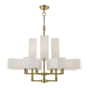 Livex Lighting - 42669-01 - 12 Light Foyer Chandelier - Rubix - Antique Brass