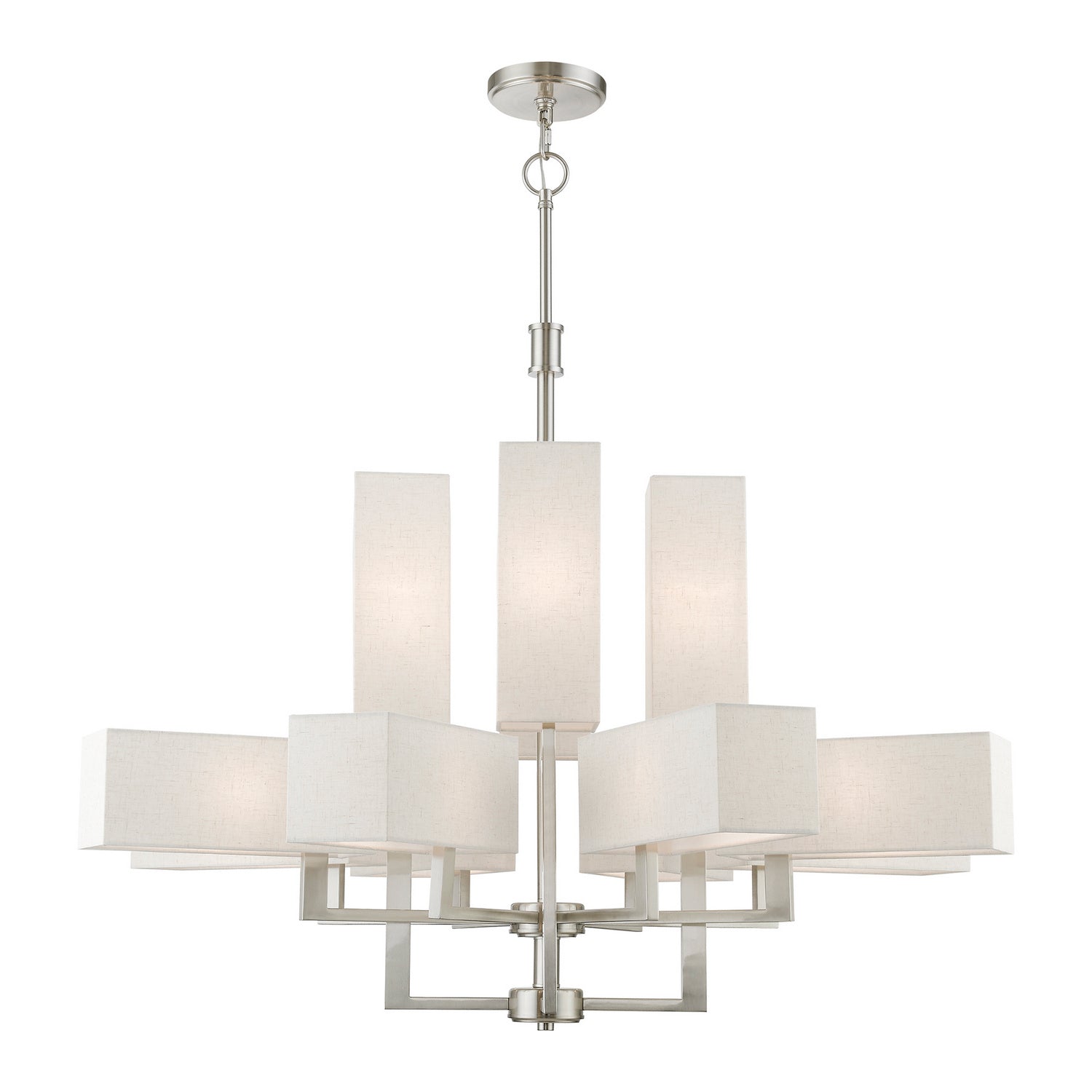 Livex Lighting - 42669-91 - 12 Light Foyer Chandelier - Rubix - Brushed Nickel