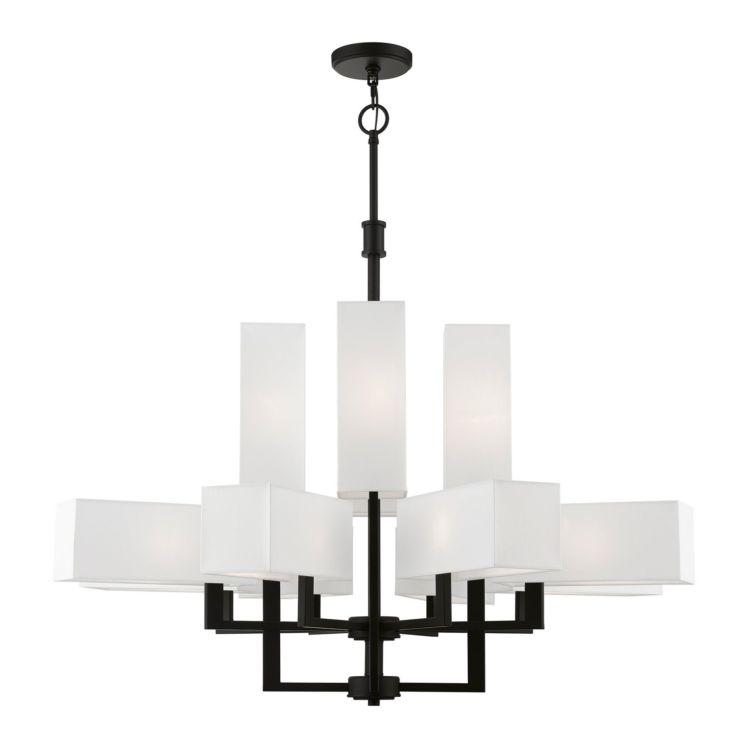 Livex Lighting - 42679-04 - 12 Light Foyer Chandelier - Rubix - Black