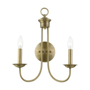 Livex Lighting - 42682-01 - Two Light Wall Sconce - Estate - Antique Brass