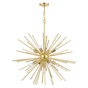 Livex Lighting - 46176-33 - Nine Light Foyer Chandelier - Tribeca - Soft Gold w/Polished Brass