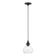 Livex Lighting - 46501-04 - One Light Mini Pendant - Catania - Black w/Brushed Nickel