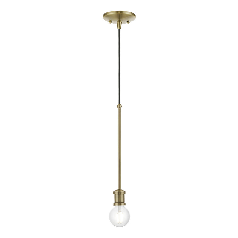 Livex Lighting - 47161-01 - One Light Pendant - Lansdale - Antique Brass