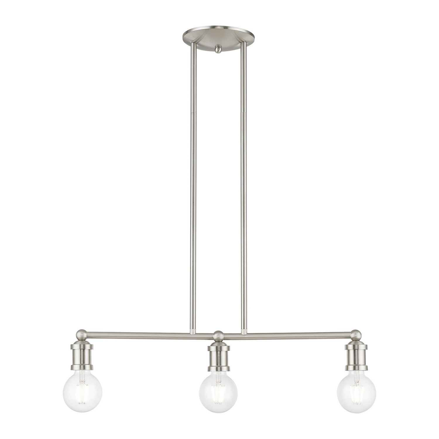 Livex Lighting - 47163-91 - Three Light Linear Chandelier - Lansdale - Brushed Nickel