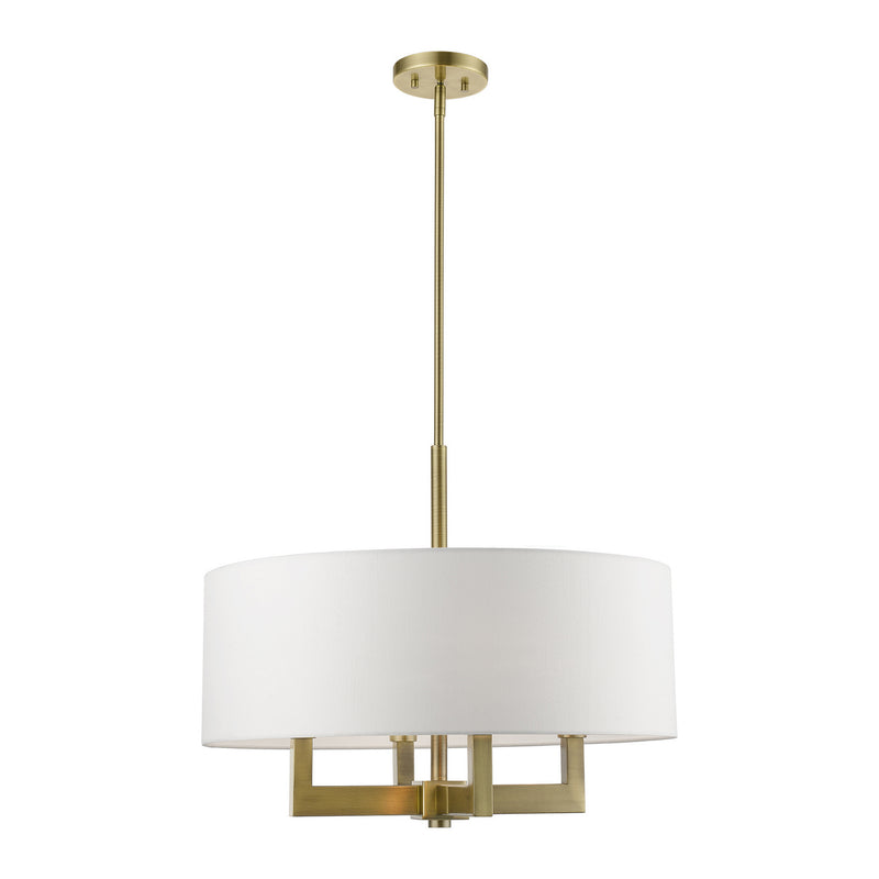 Livex Lighting - 48786-01 - Four Light Chandelier - Cresthaven - Antique Brass