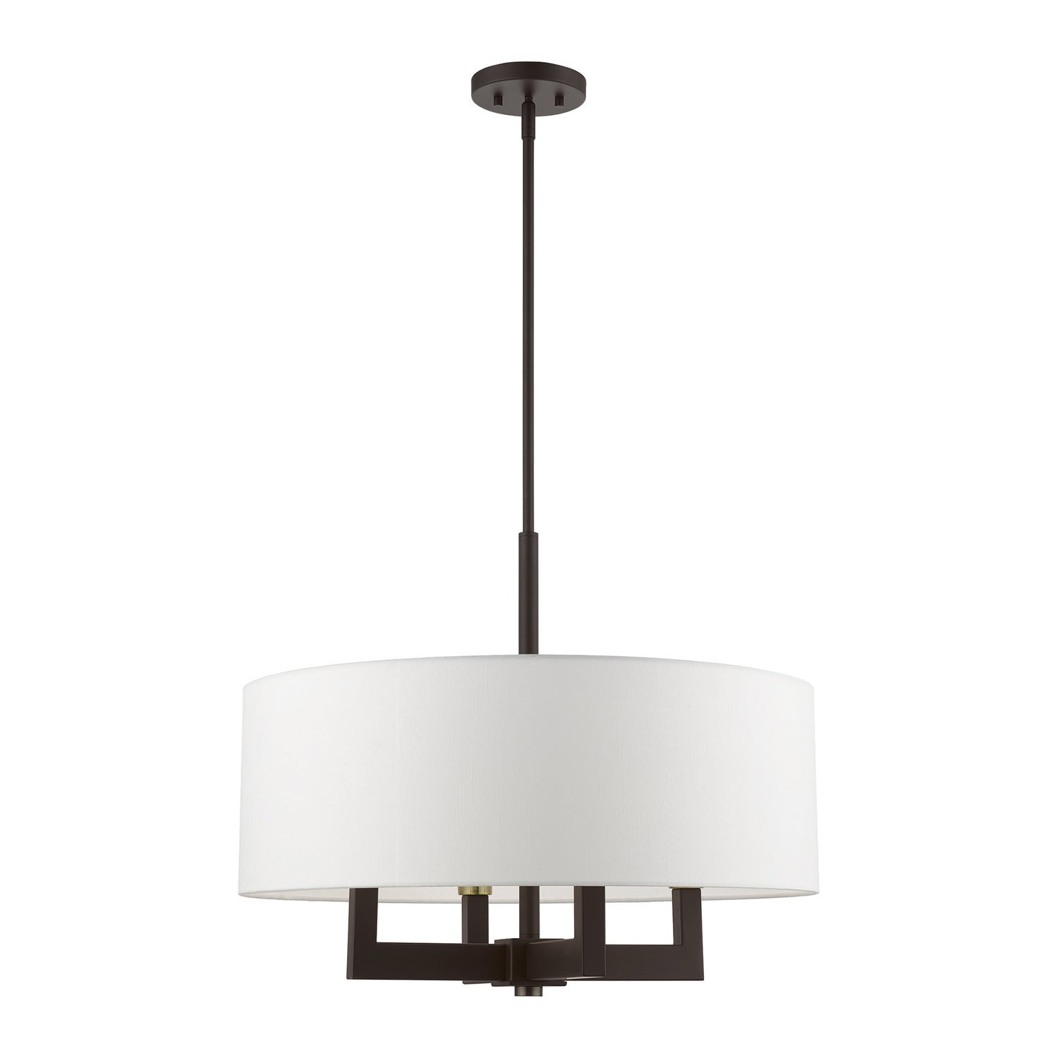 Livex Lighting - 48786-07 - Four Light Chandelier - Cresthaven - Bronze w/Antique Brass