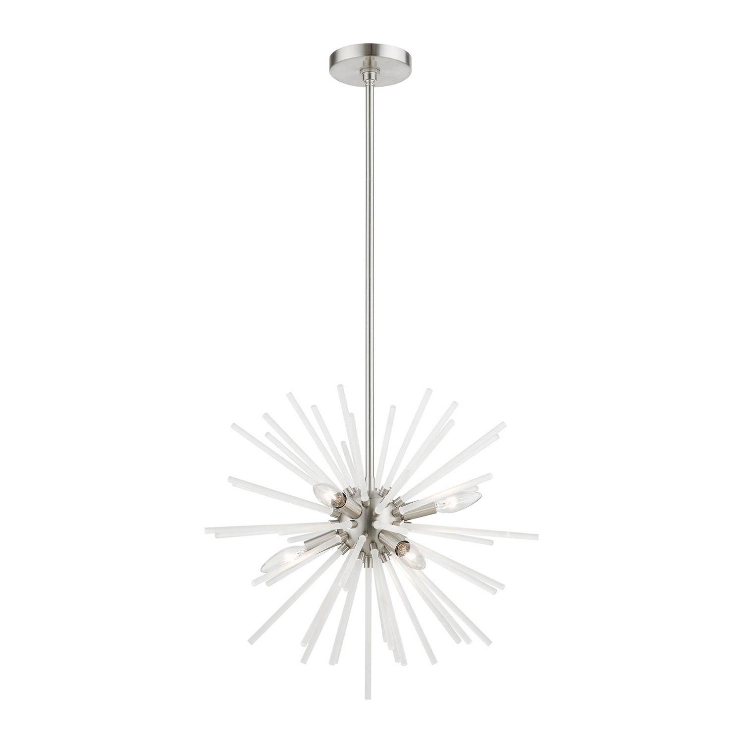 Livex Lighting - 48824-91 - Six Light Chandelier - Uptown - Brushed Nickel