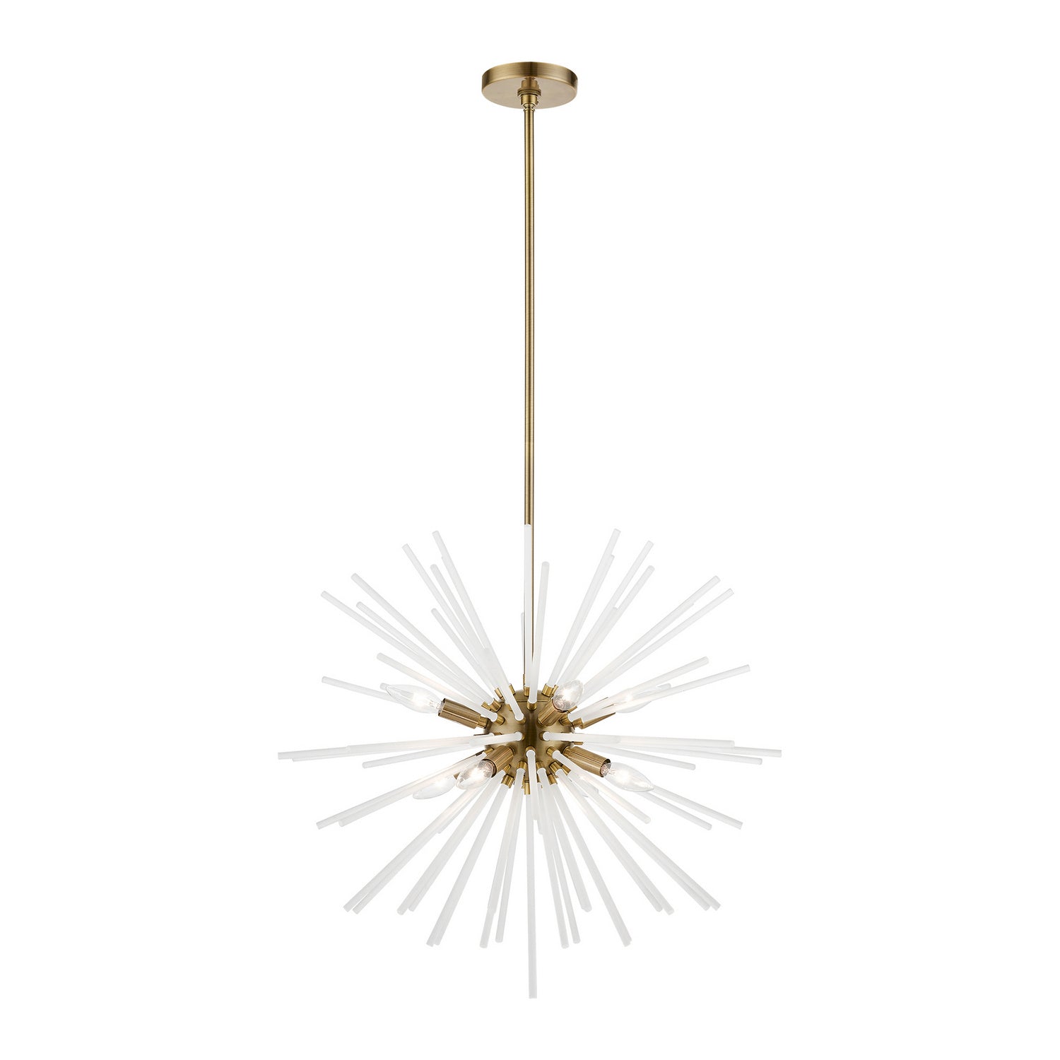 Livex Lighting - 48826-01 - Eight Light Chandelier - Uptown - Antique Brass