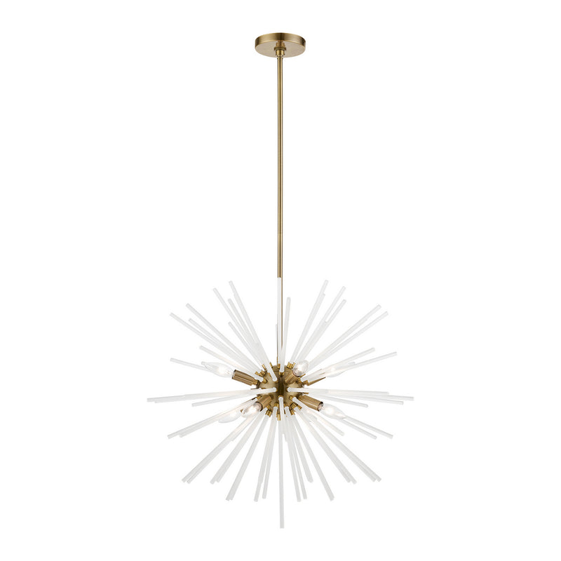 Livex Lighting - 48826-01 - Eight Light Chandelier - Uptown - Antique Brass