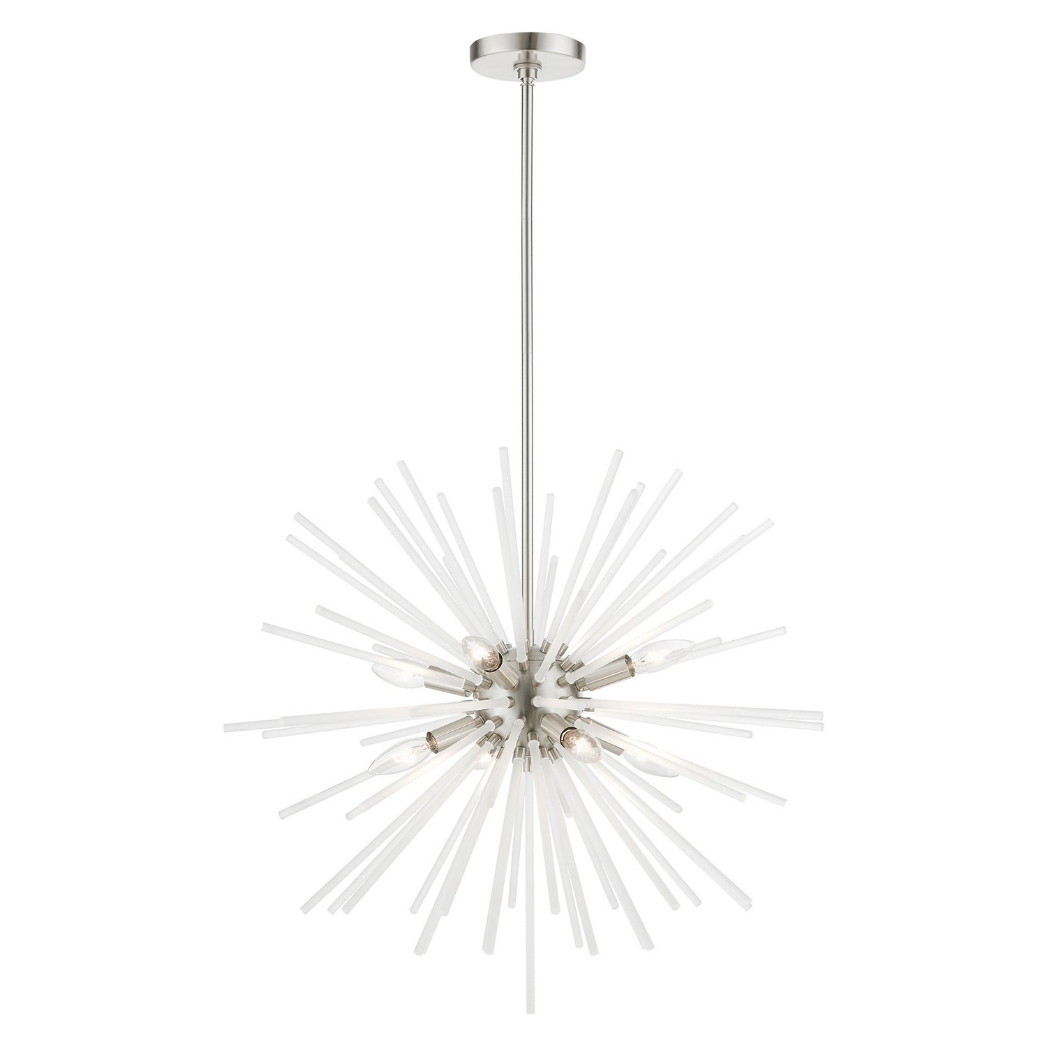 Livex Lighting - 48826-91 - Eight Light Chandelier - Uptown - Brushed Nickel
