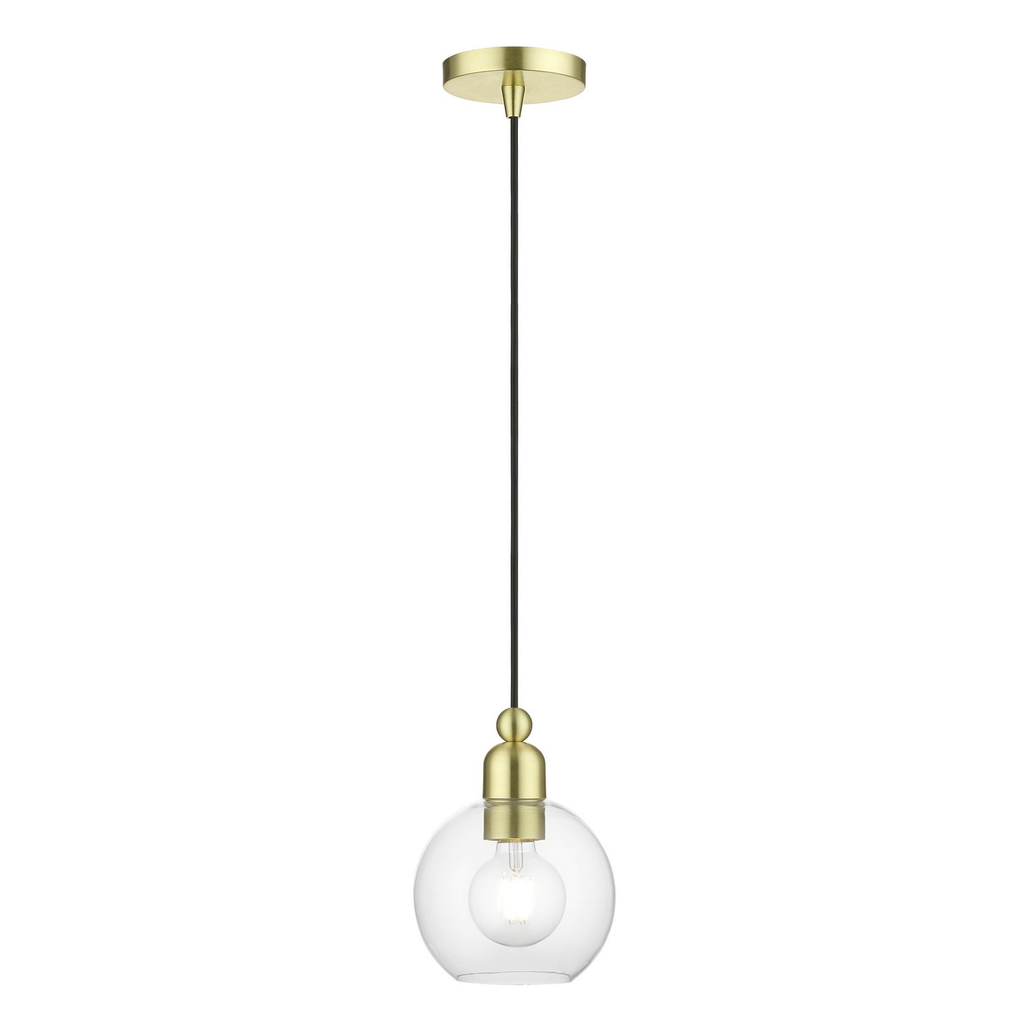Livex Lighting - 48971-12 - One Light Mini Pendant - Downtown - Satin Brass