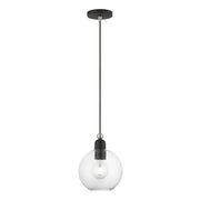 Livex Lighting - 48972-04 - One Light Pendant - Downtown - Black w/Brushed Nickel