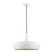 Livex Lighting - 49353-03 - One Light Pendant - Banbury - White w/Antique Brass