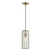 Livex Lighting - 49713-01 - One Light Pendant - Glenbrook - Antique Brass