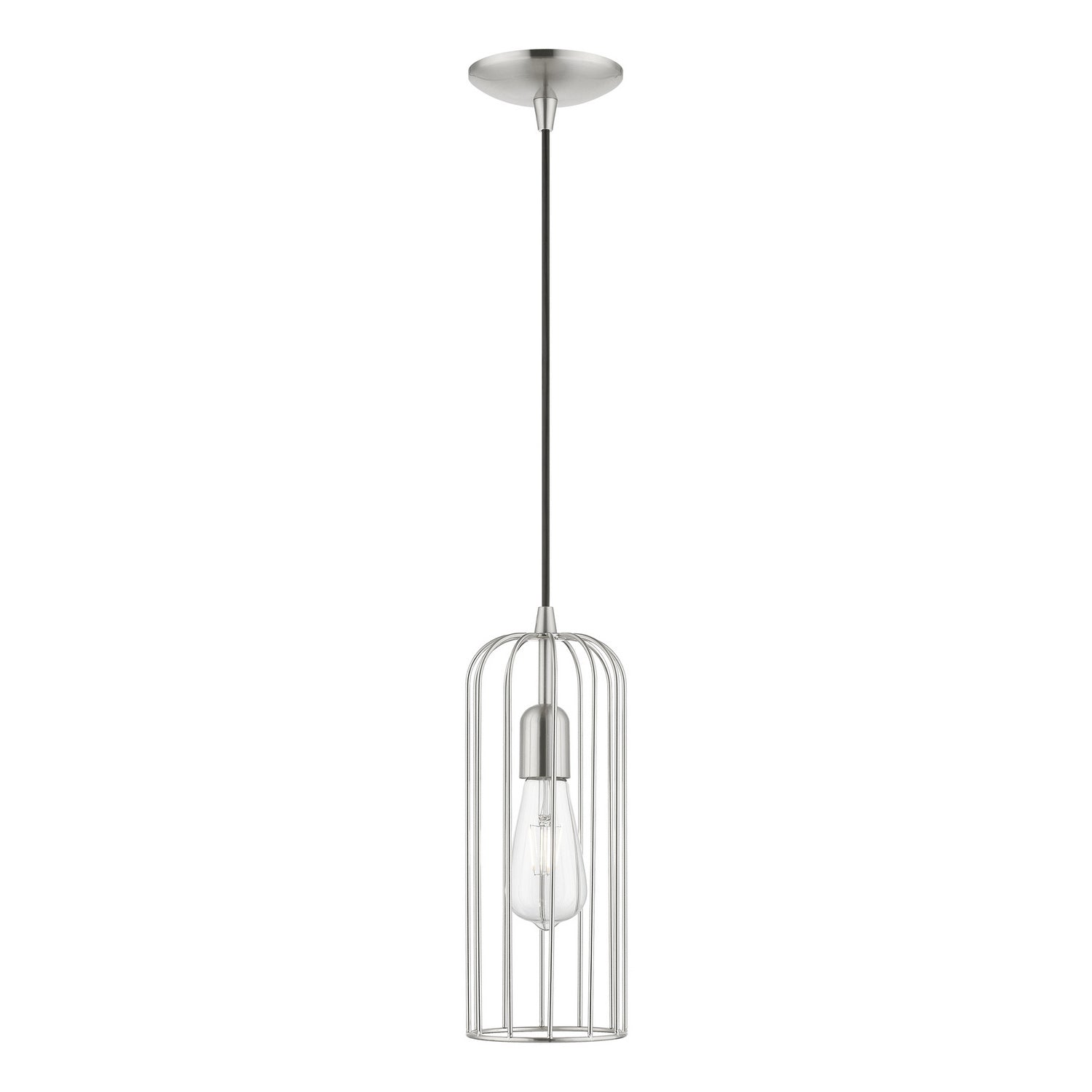 Livex Lighting - 49713-91 - One Light Pendant - Glenbrook - Brushed Nickel