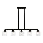 Livex Lighting - 49765-04 - Five Light Linear Chandelier - Aragon - Black
