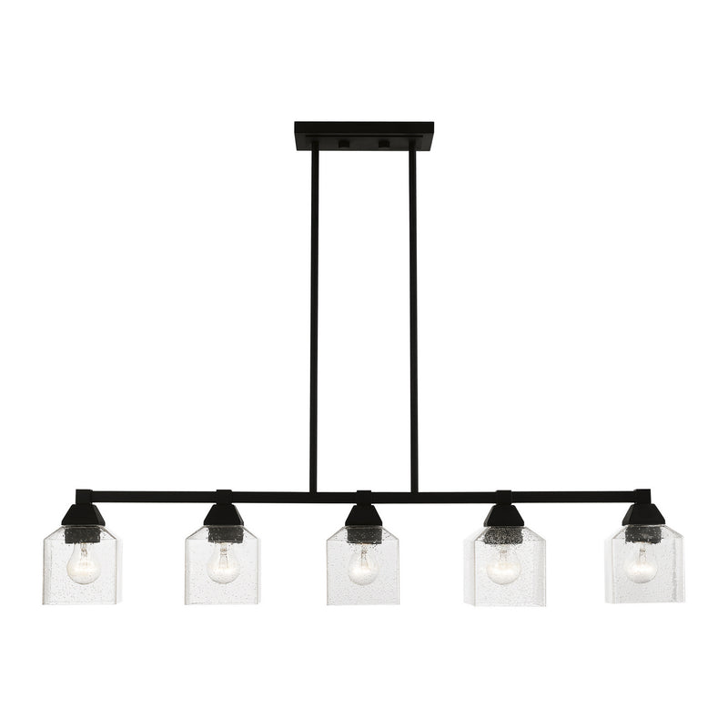 Livex Lighting - 49765-04 - Five Light Linear Chandelier - Aragon - Black