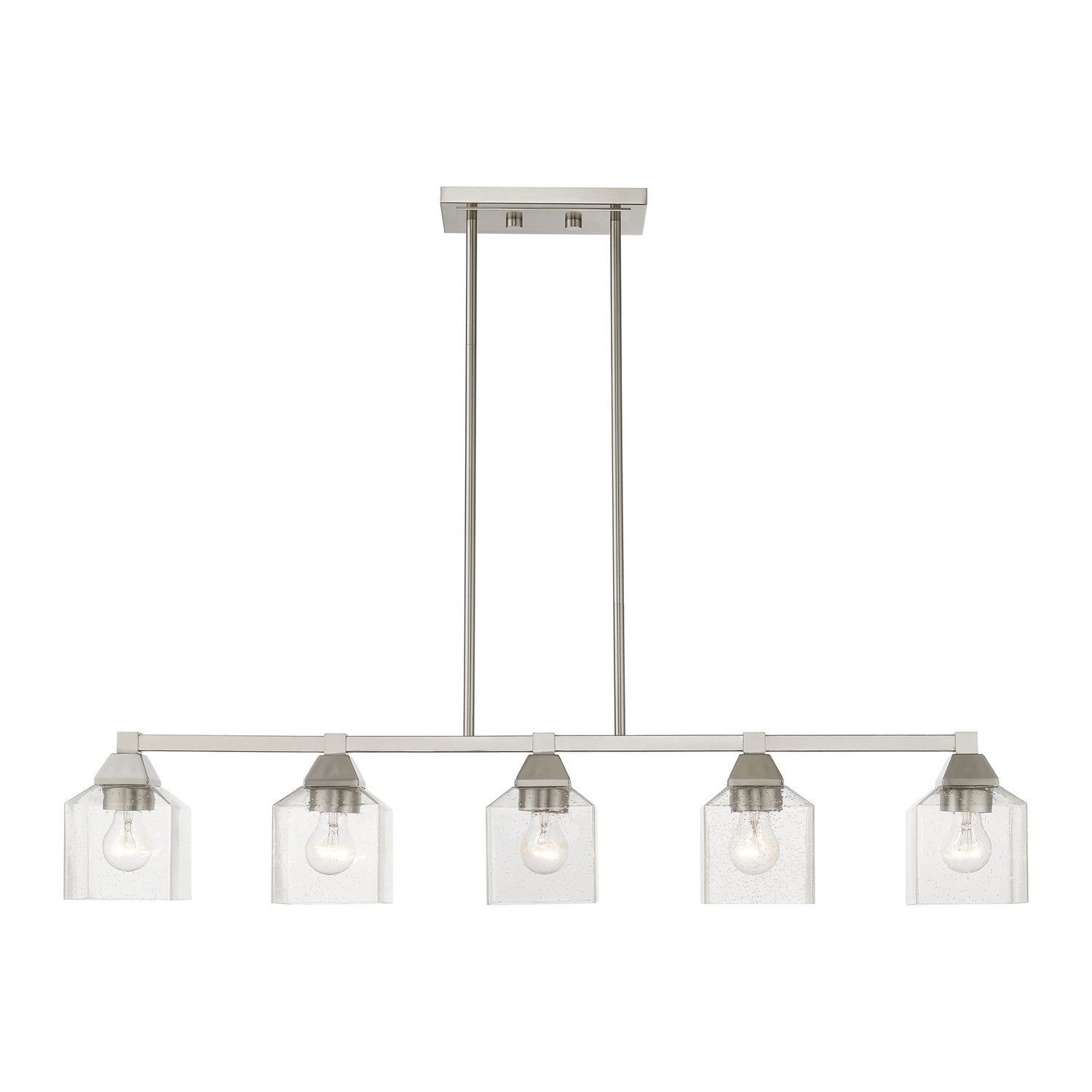 Livex Lighting - 49765-91 - Five Light Linear Chandelier - Aragon - Brushed Nickel