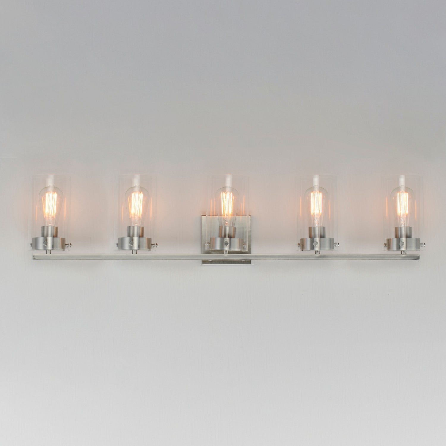 Maxim - 12405CLSN - Five Light Bath Vanity - Pinn - Satin Nickel