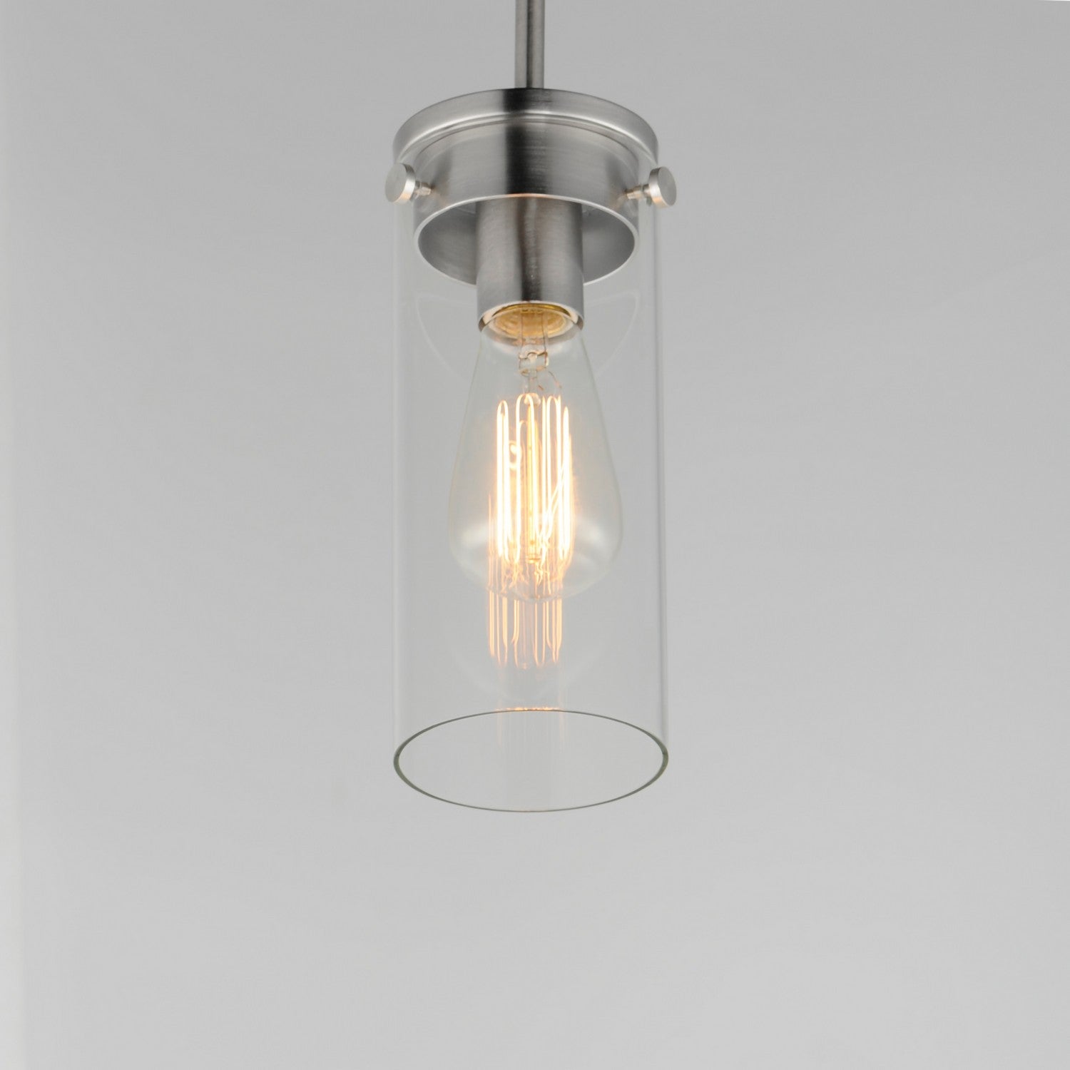 Maxim - 12406CLSN - One Light Mini Pendant - Pinn - Satin Nickel