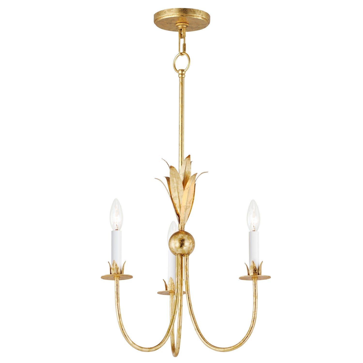 Maxim - 2883GL - Three Light Chandelier - Paloma - Gold Leaf