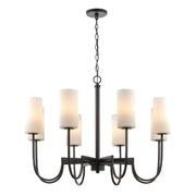 Maxim - 32008SWBK - Eight Light Chandelier - Town and Country - Black