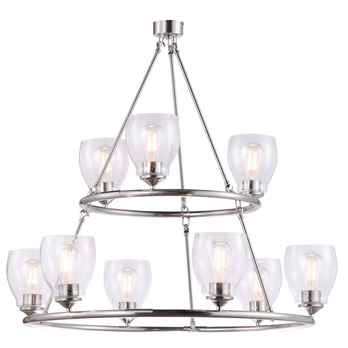 Minka-Lavery - 2439-84 - Nine Light Chandelier - Winsley - Brushed Nickel