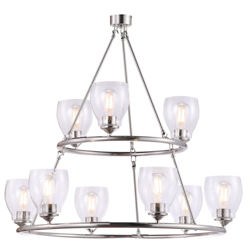 Minka-Lavery - 2439-84 - Nine Light Chandelier - Winsley - Brushed Nickel