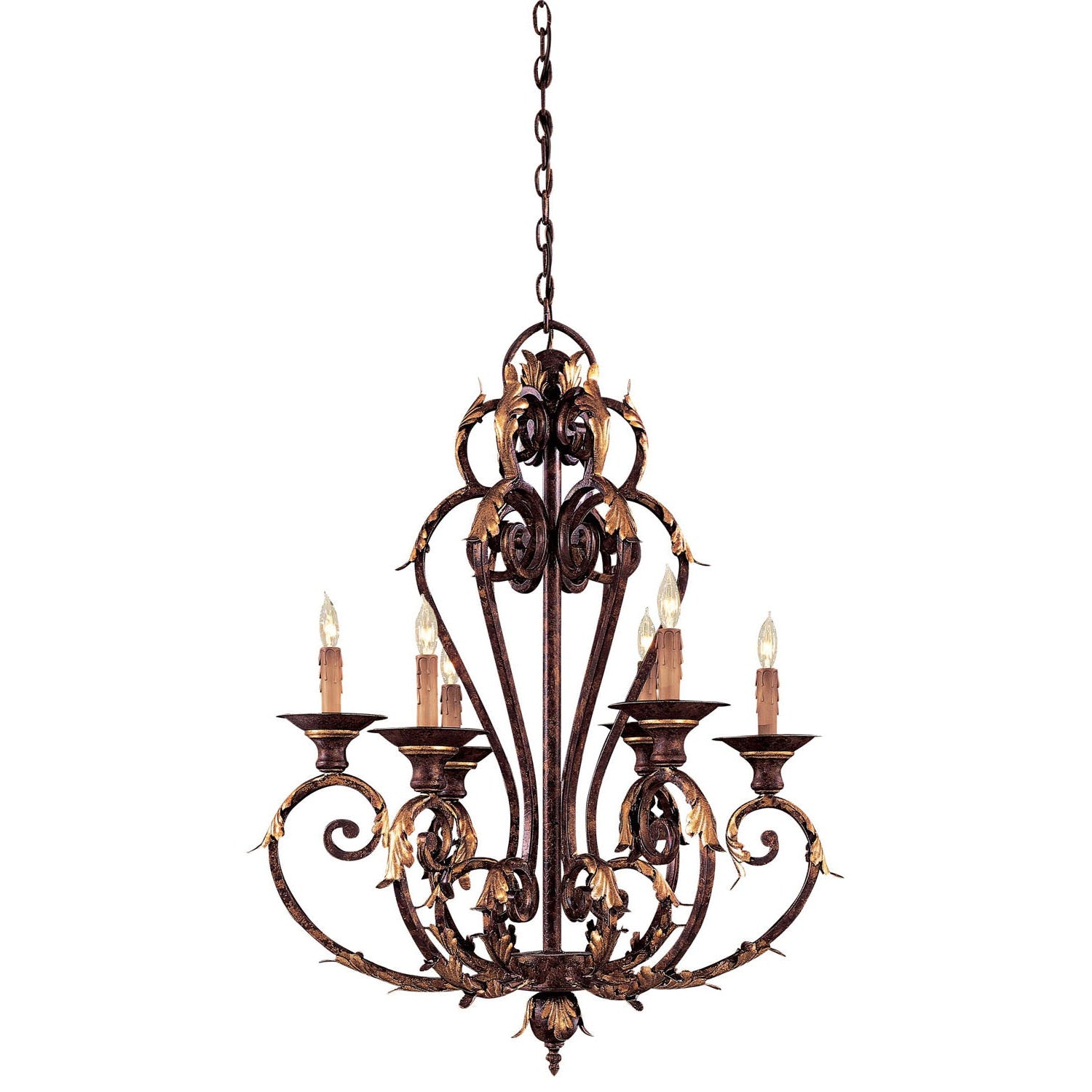 Metropolitan - N6235-355 - Six Light Chandelier - Zaragoza - Golden Bronze