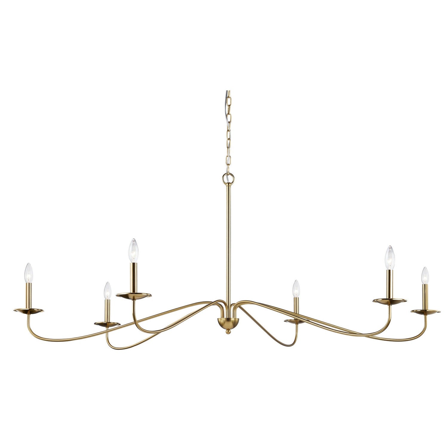 Forty West - 10303 - Six Light Chandelier - Hunter - Gold