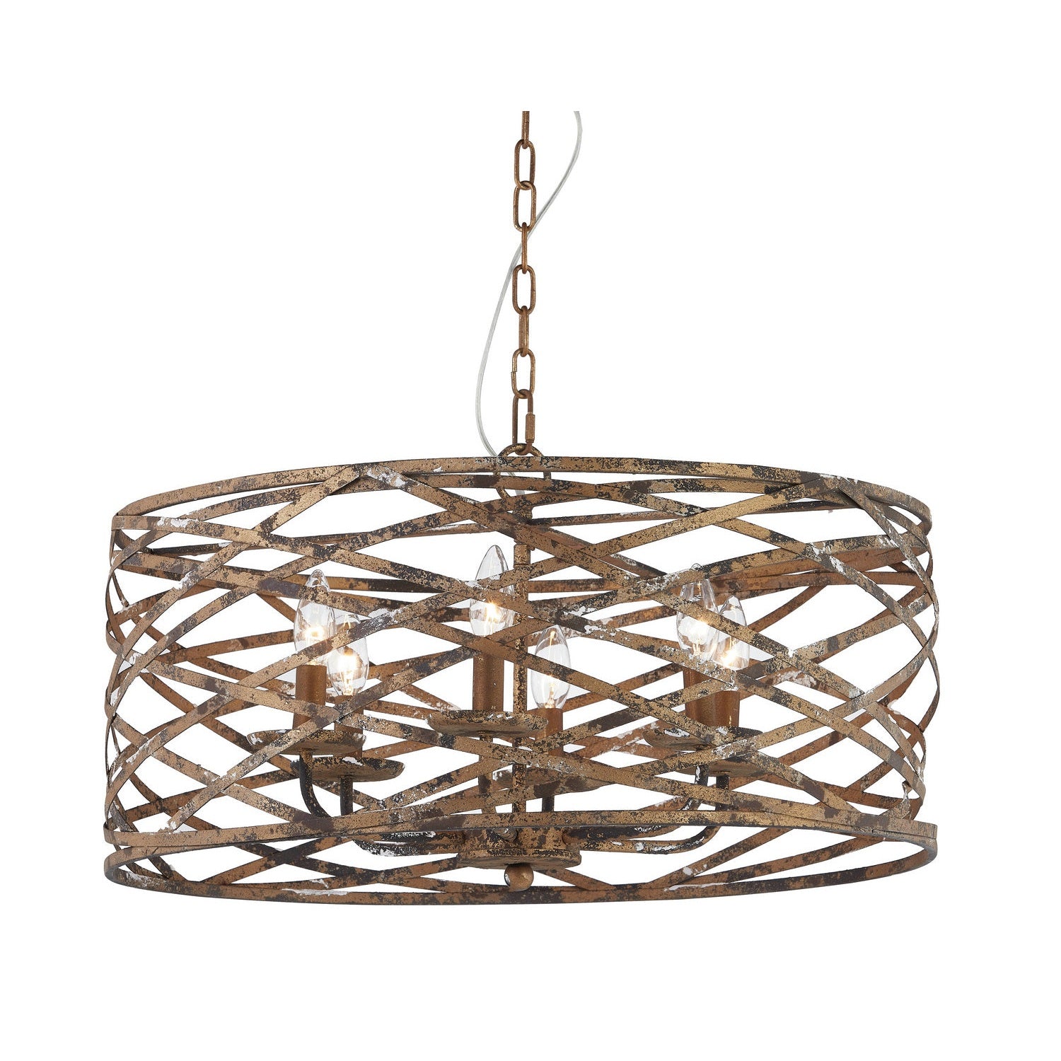 Forty West - 70651 - Six Light Chandelier - Channing - Antique Brass