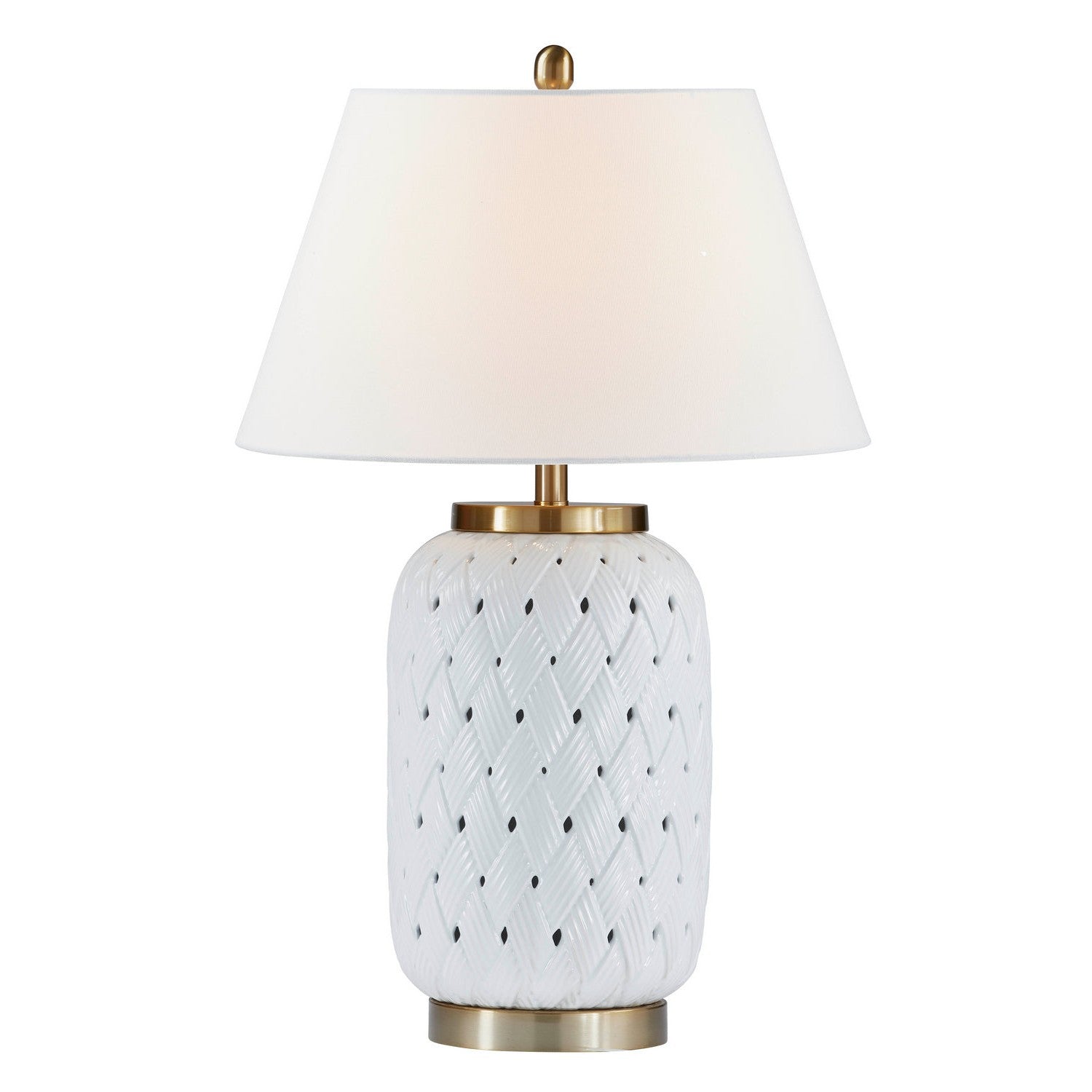Forty West - 710251 - One Light Table Lamp - Maren - White/Gold