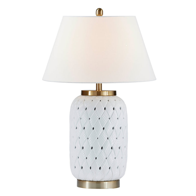 Forty West - 710251 - One Light Table Lamp - Maren - White/Gold