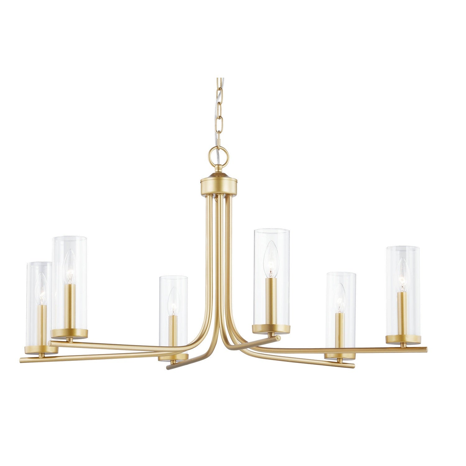 Forty West - 712010 - Six Light Chandelier - Fillmore - Gold