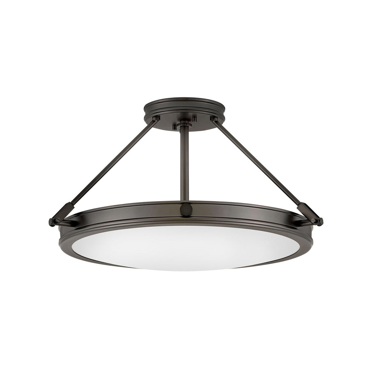 Hinkley - 3382BX - LED Semi-Flush Mount - Collier - Black Oxide