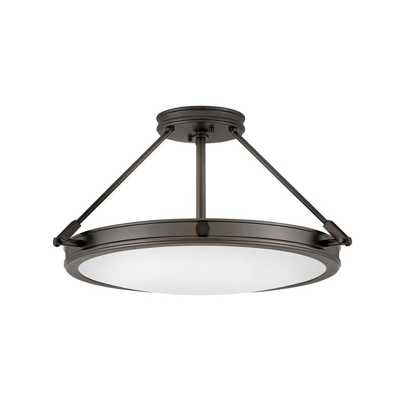 Hinkley - 3382BX - LED Semi-Flush Mount - Collier - Black Oxide