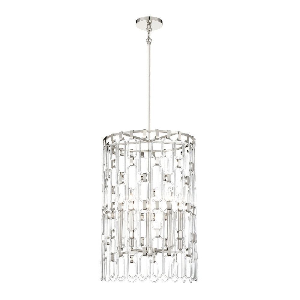 George Kovacs - P5385-613 - Five Light Pendant - Charming - Polished Nickel