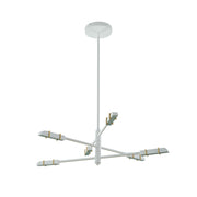 Kalco - 517971SBW - LED Chandelier - Concorde - Satin Brass and Matte White