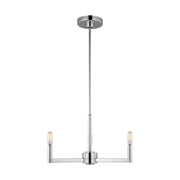 Visual Comfort Studio - 3164203-05 - Three Light Chandelier - Fullton - Chrome