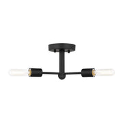 Visual Comfort Studio - 7700503-112 - Three Light Semi-Flush Mount - Axis - Midnight Black