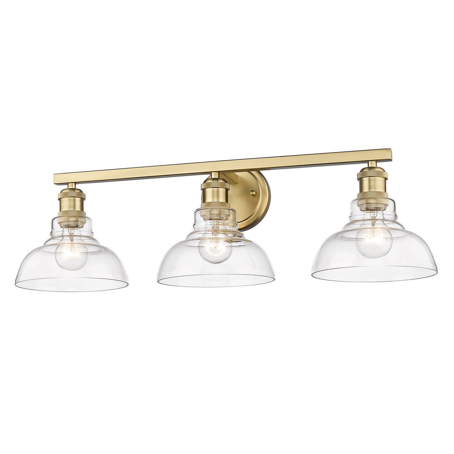 Golden - 0305-BA3 BCB-CLR - Three Light Bath Vanity - Carver - Brushed Champagne Bronze