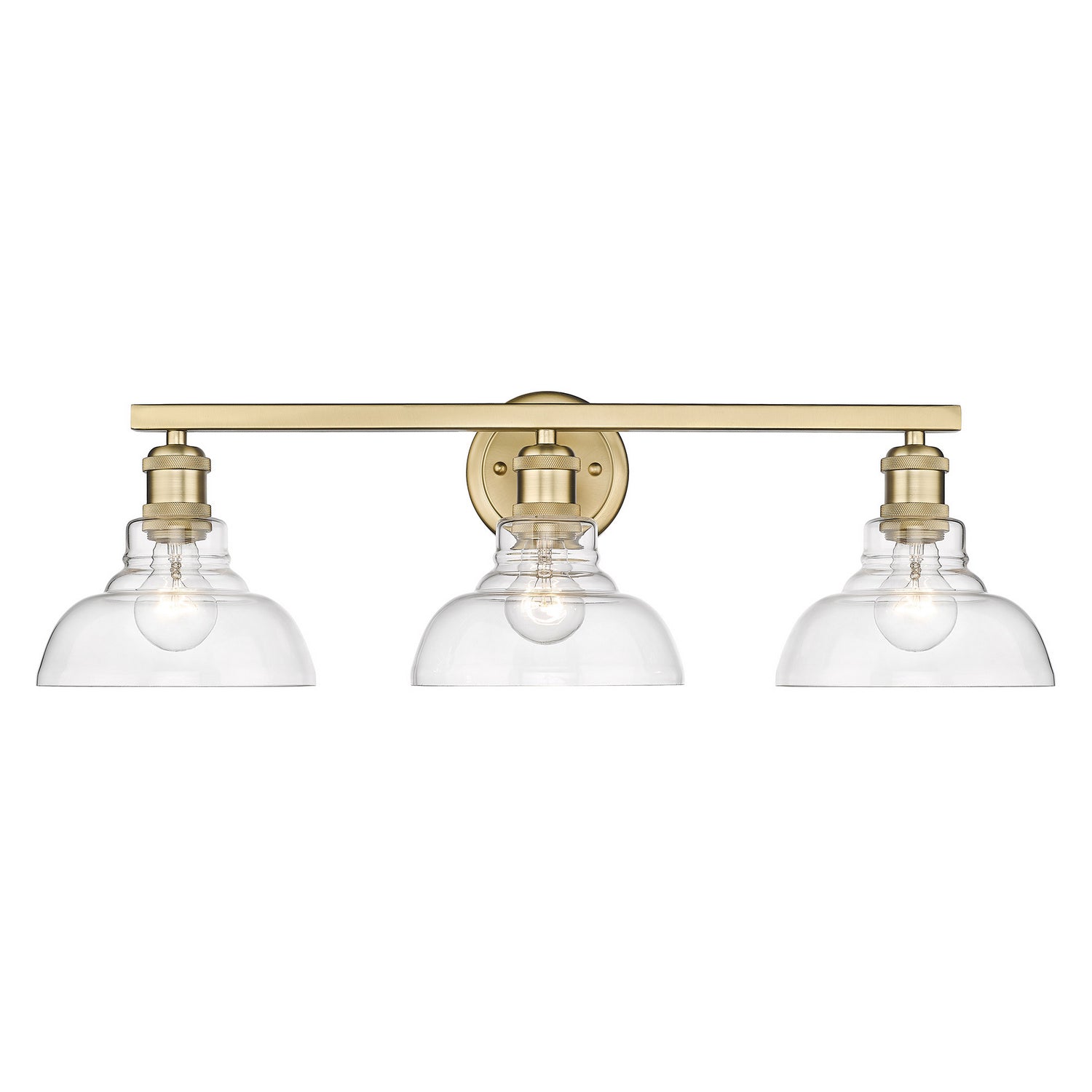 Golden - 0305-BA3 BCB-CLR - Three Light Bath Vanity - Carver - Brushed Champagne Bronze