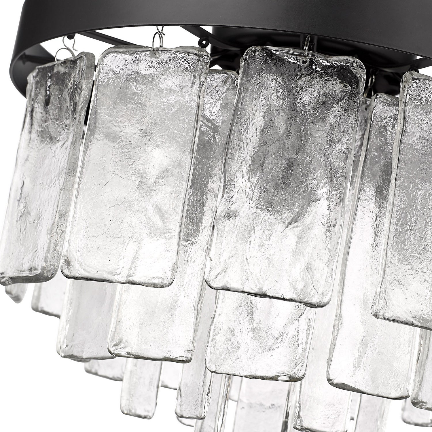 Golden - 1768-FM BLK-HWG - Three Light Flush Mount - Ciara - Matte Black