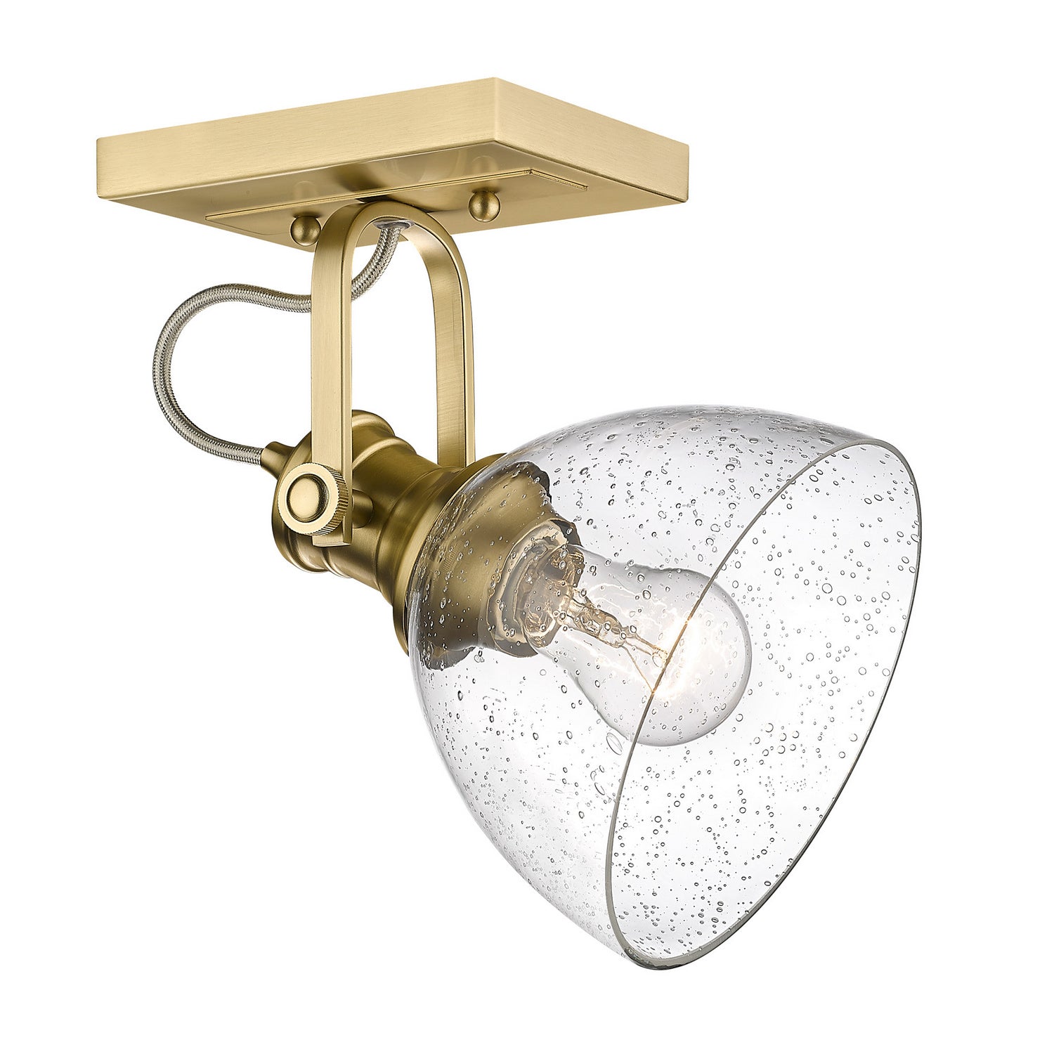 Golden - 3118-1SF BCB-SD - One Light Semi-Flush Mount - Hines - Brushed Champagne Bronze