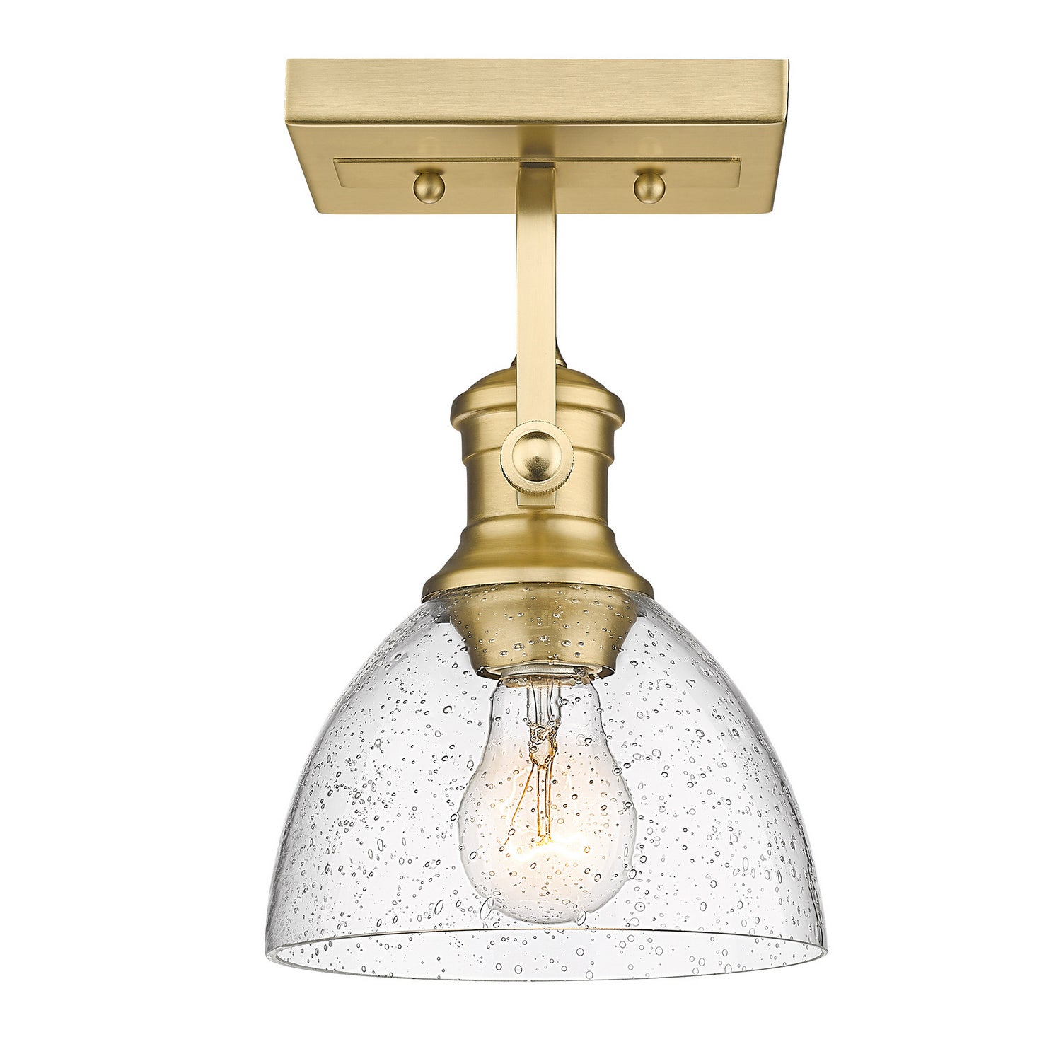 Golden - 3118-1SF BCB-SD - One Light Semi-Flush Mount - Hines - Brushed Champagne Bronze