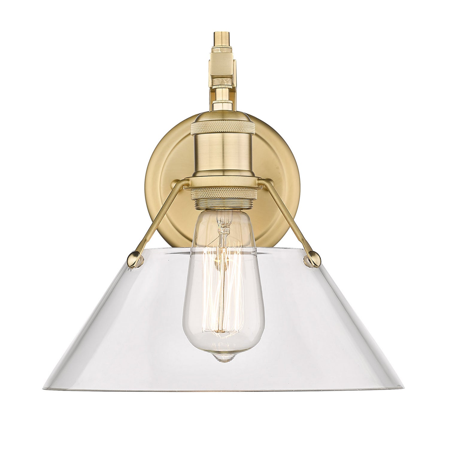 Golden - 3306-1W BCB-CLR - One Light Wall Sconce - Orwell - Brushed Champagne Bronze
