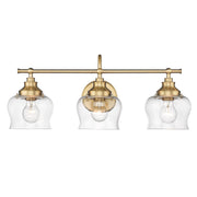 Golden - 3610-BA3 BCB-CLR - Three Light Vanity Light - Daphne - Brushed Champagne Bronze